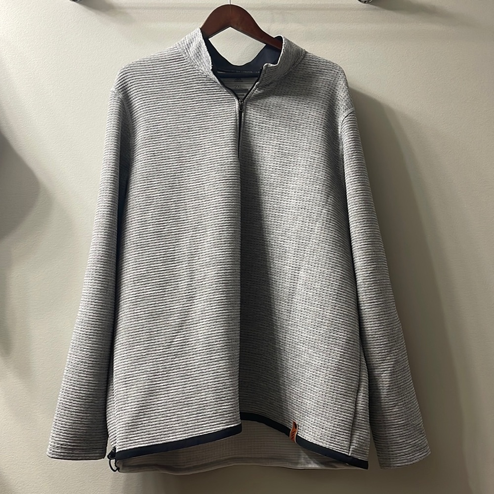 Men’s 2XL Grey Adidas Quarter Zip
